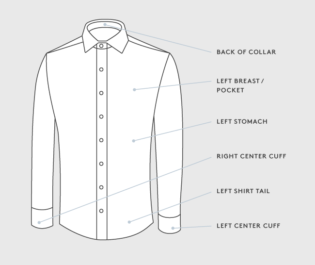 Dress Shirt Monogram Styles - Proper 