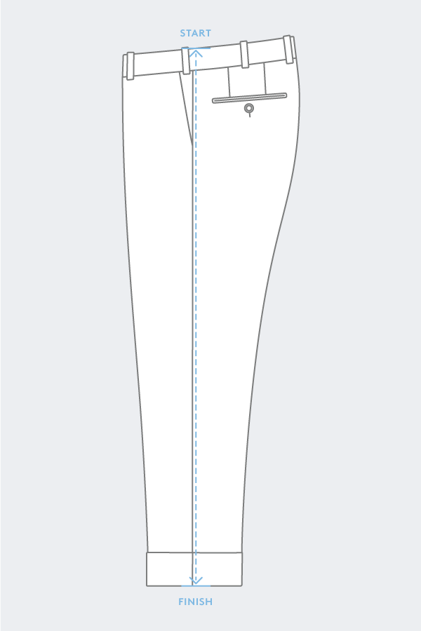 How to Measure Pants: Total Length - Proper Cloth Help