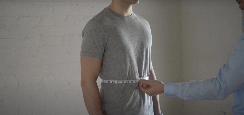 Measuring tape around a waist