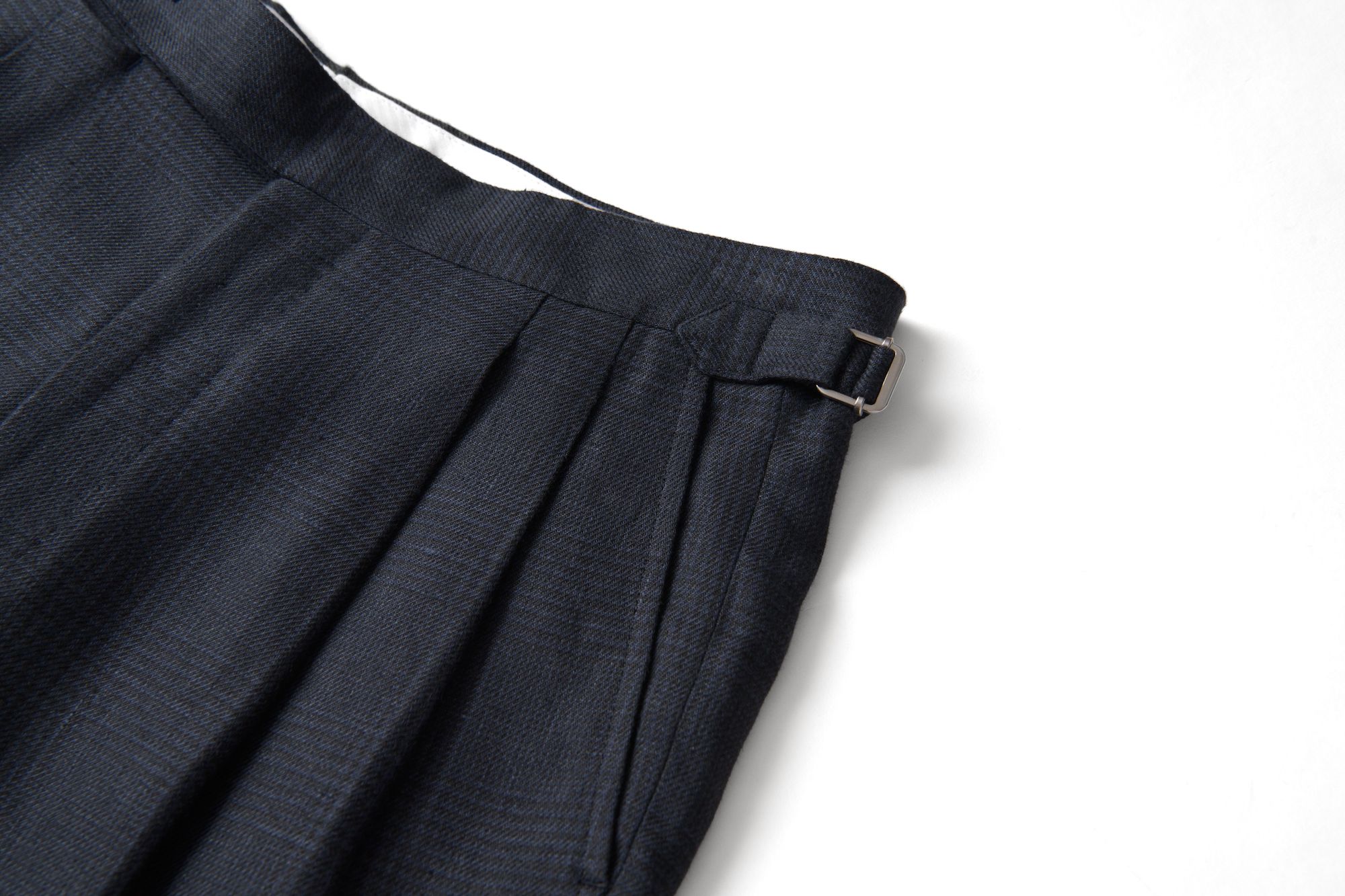 double pleat trouser detail