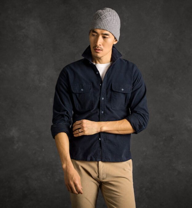 overshirt with straight hem