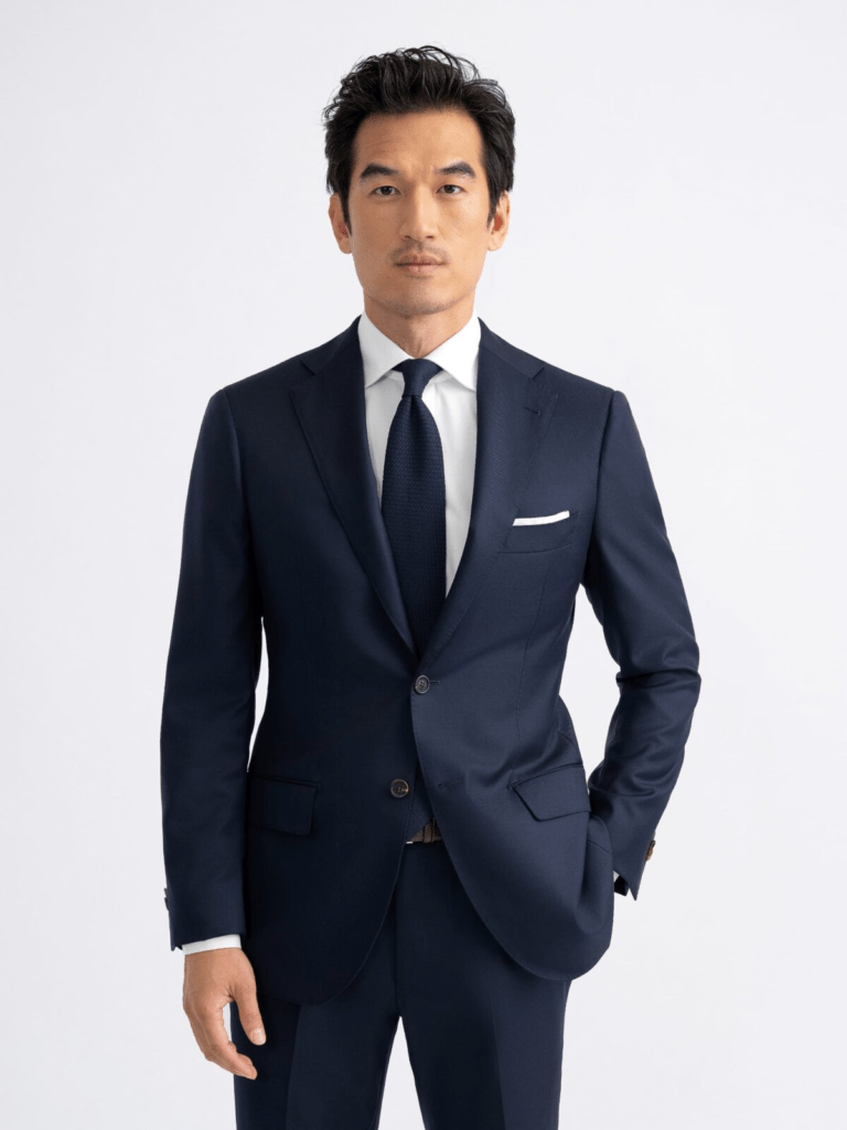 a classic look with a white dress shirt