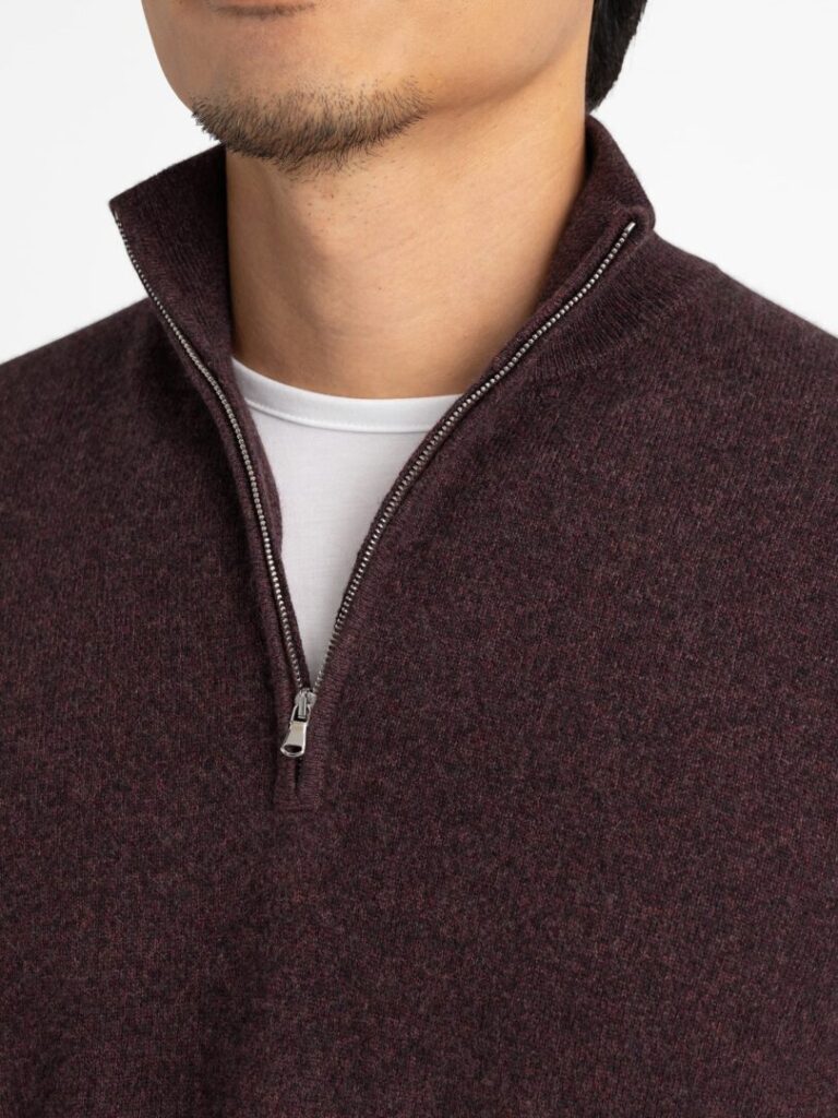 cashmere half-zip