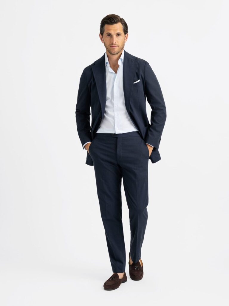a cotton wedding suit