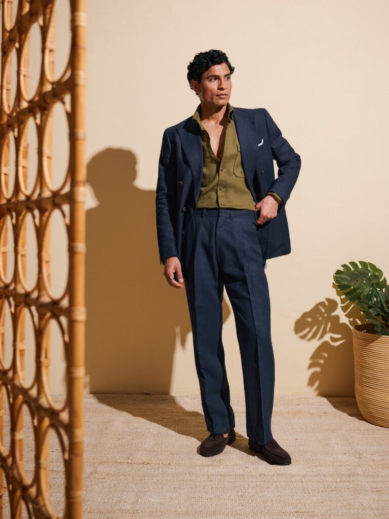 relaxed tailoring with a fuller cut pant
