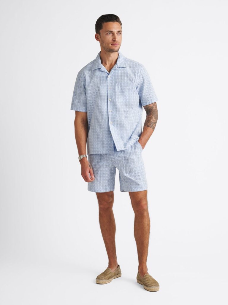 texture can enhance the visual intrigue of a pair of shorts