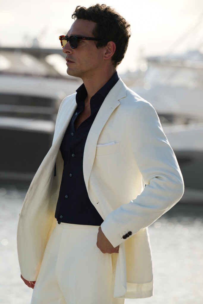 a linen suit